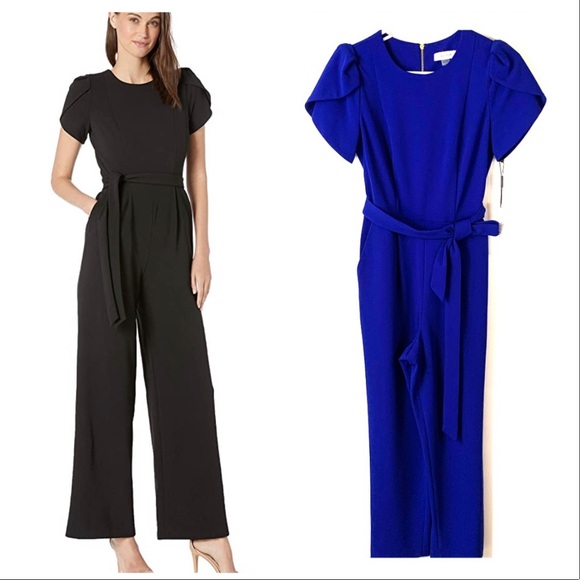 calvin klein tulip sleeve jumpsuit